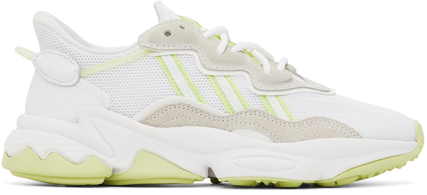 White & Green Ozweego Sneakers