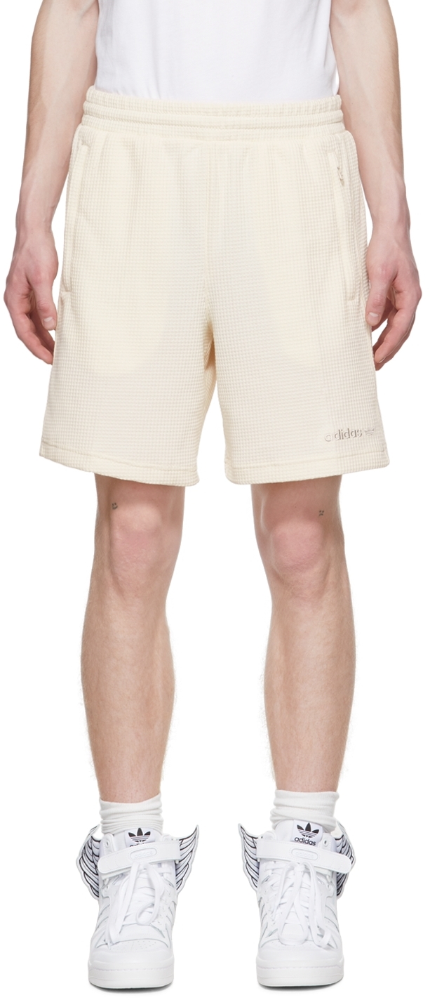 white cotton adidas shorts