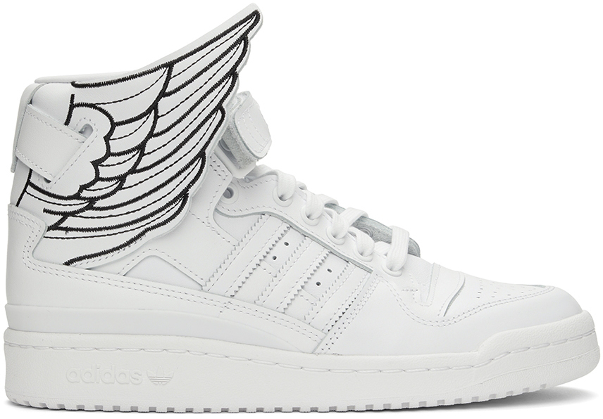 adidas Originals White Jeremy Scott Edition Forum Wings 4.0 Sneakers