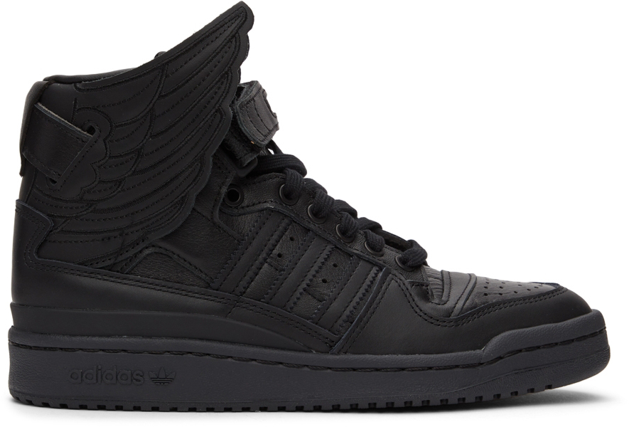 adidas Originals Black Jeremy Scott Edition Forum Hi Wings 4.0 Sneakers
