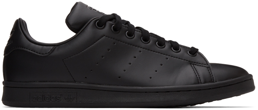 adidas Originals Black Vegan Leather Stan Smith Sneakers