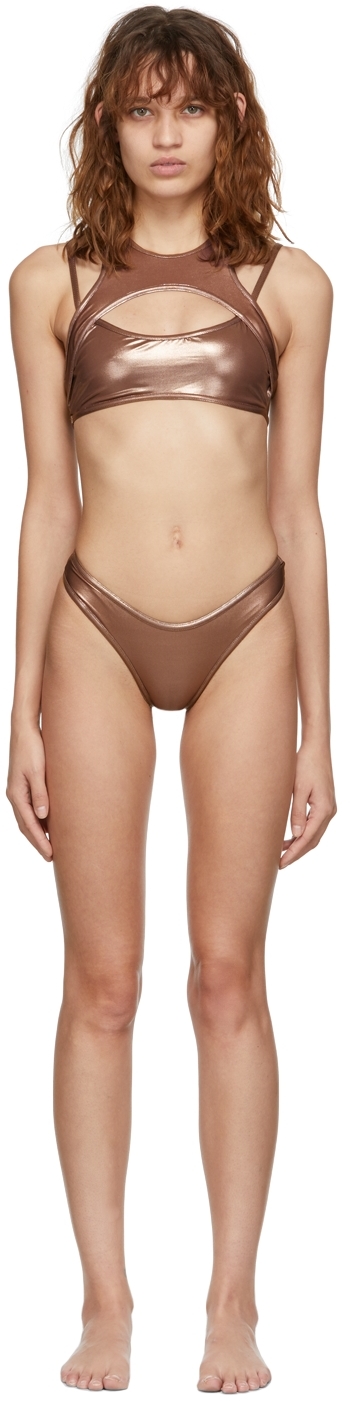 ANDREADAMO SSENSE Exclusive Brown Harness Bikini