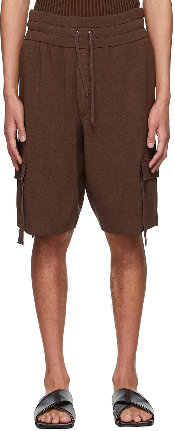 ANDREADAMO SSENSE Exclusive Brown Viscose Shorts