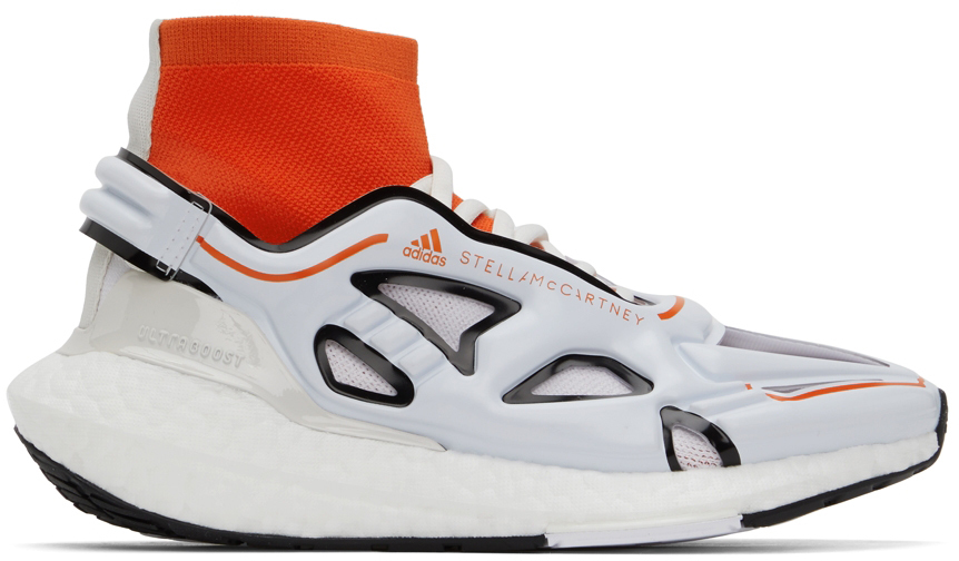 adidas by Stella McCartney White & Orange Ultraboost 22 Sneakers