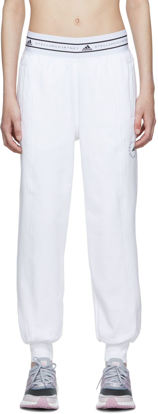 adidas by Stella McCartney White Organic Cotton Sport Pants