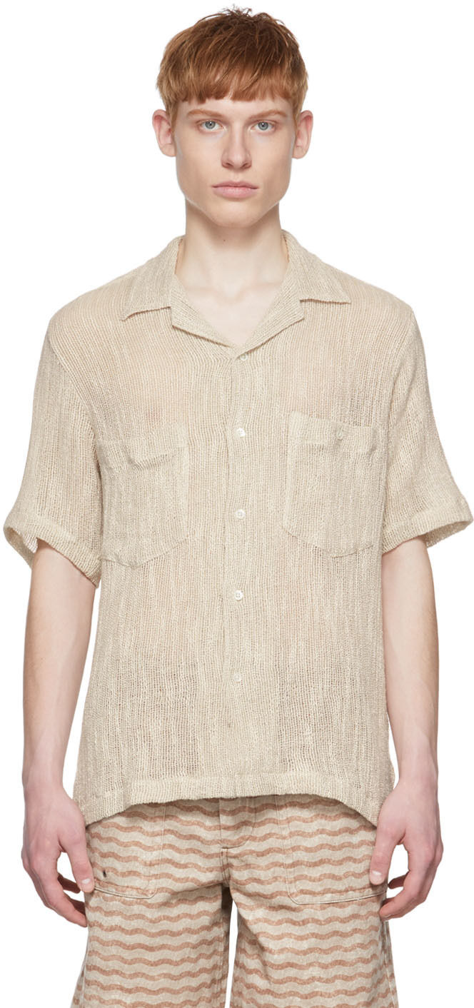 CMMN SWDN: Beige Dexter Shirt | SSENSE Canada