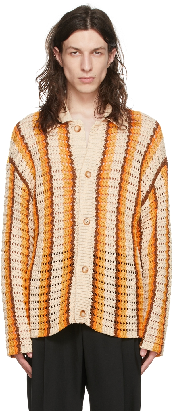 CMMN SWDN: Beige Elmer Cardigan | SSENSE