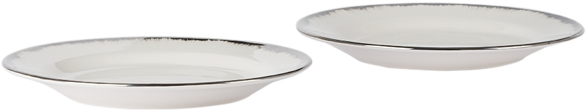Stories Of Italy Silver Eclipse Dessert Plate Set In Platinum