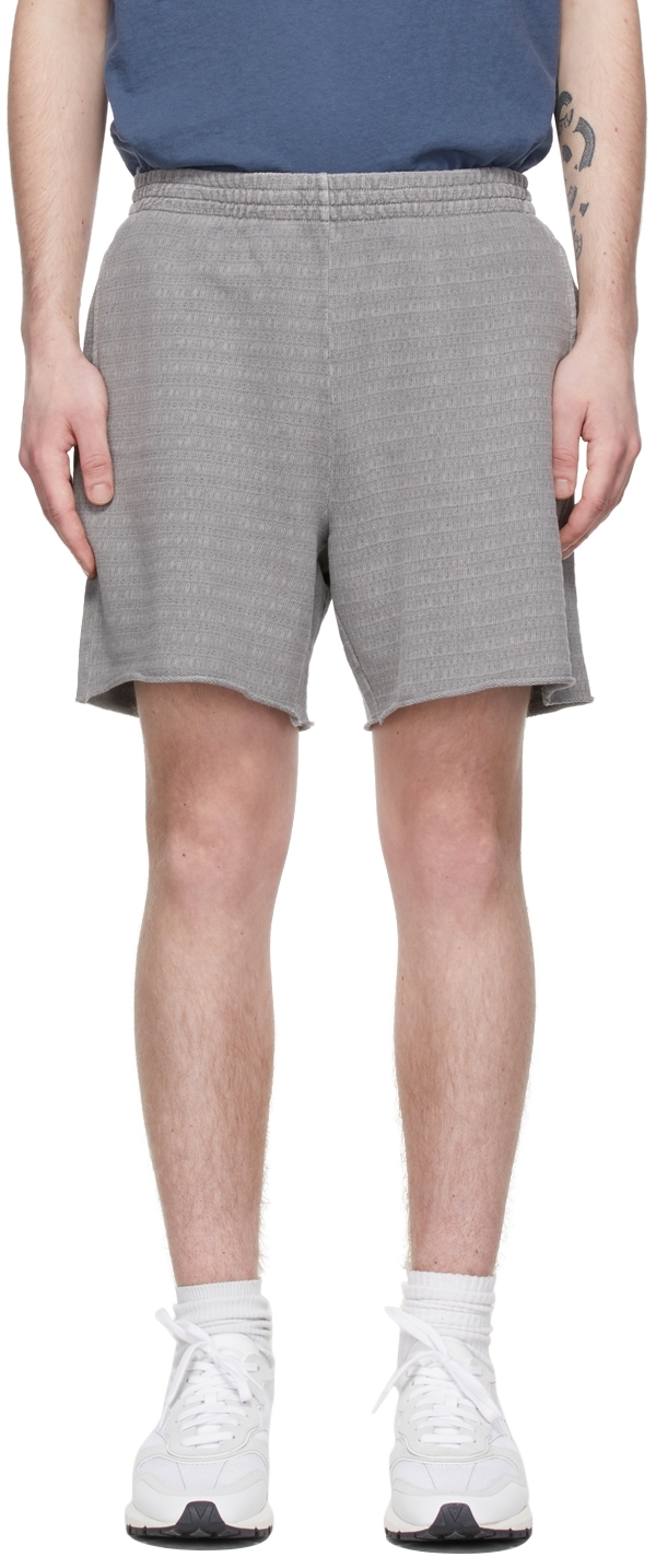 John Elliott Grey Cotton Shorts
