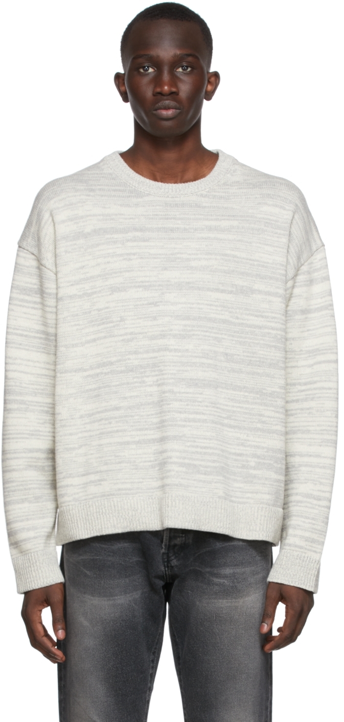 John Elliott Grey Glitch Sweater