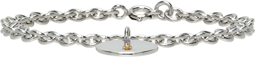 SSENSE Exclusive Kids Silver & Orange Citrine Birthstone Bracelet SSENSE Accessories Jewelry Bracelets 