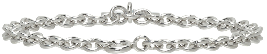 Tom Wood Ssense Exclusive Kids Silver & Blue Topaz Birthstone Bracelet In Sky Blue To