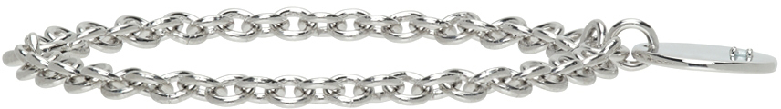 Tom Wood Ssense Exclusive Kids Silver & Blue Topaz Birthstone Bracelet In Sky Blue To