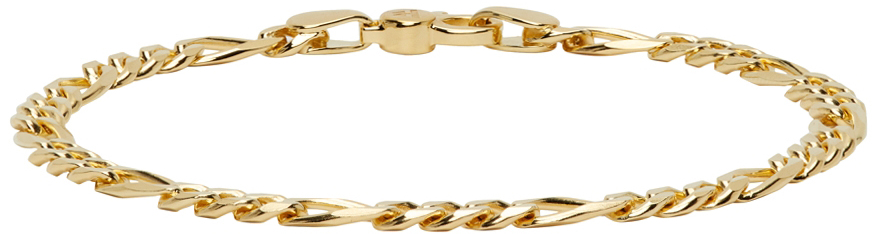 Gold Thick Figaro Chain Bracelet