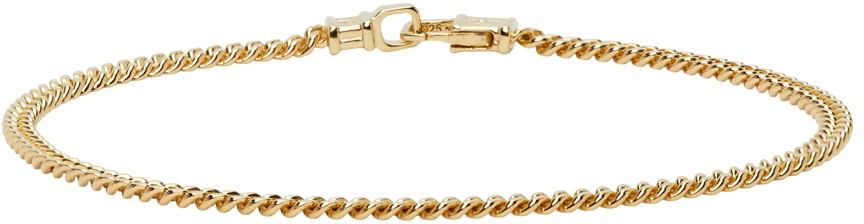 Gold Curb M Bracelet