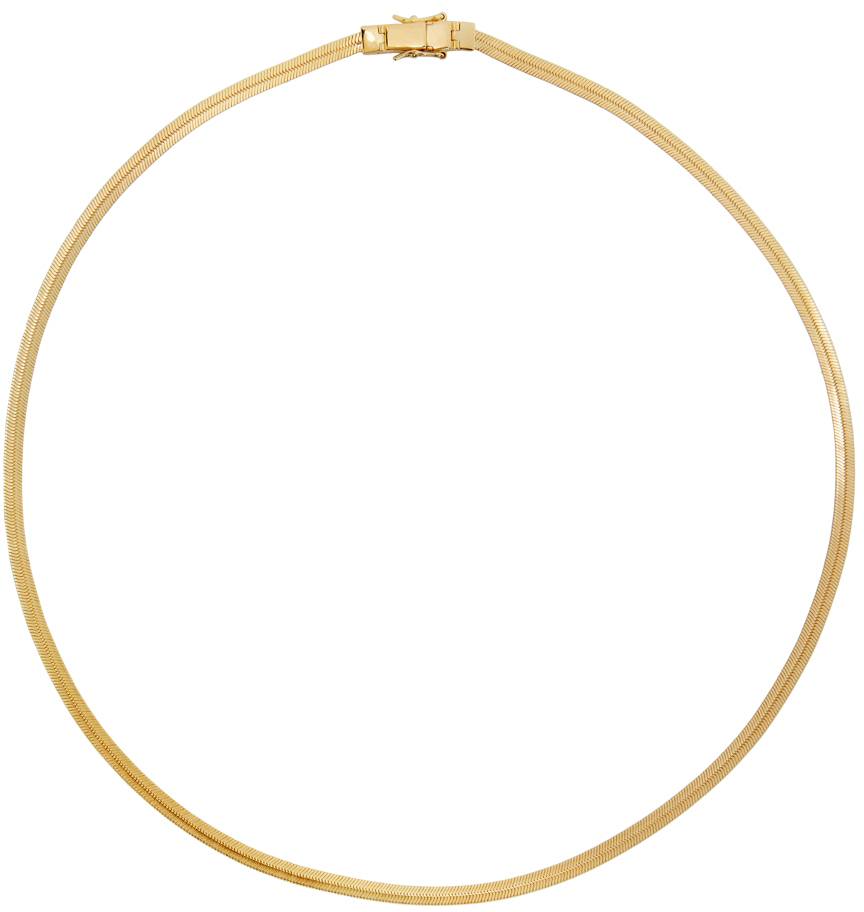 Tom Wood Gold Herringbone Chain Necklace