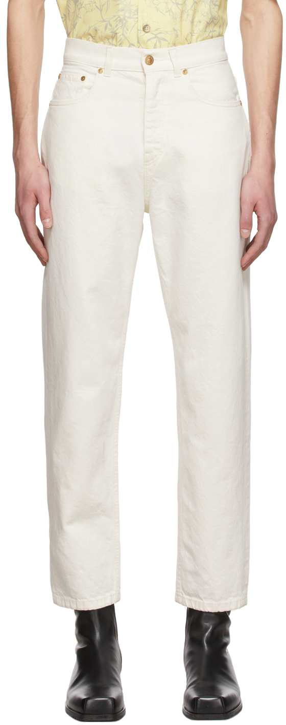 Tom Wood: Off-White Organic Cotton Jeans | SSENSE Canada
