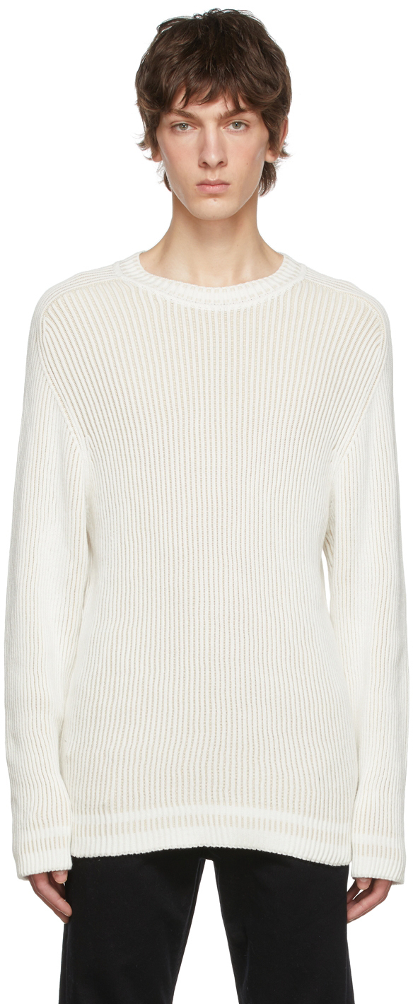 Tom Wood Off-White Cotton Sweater