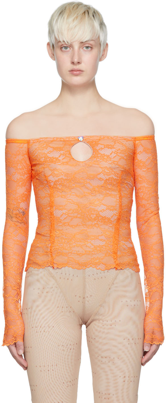 Orange Marcie Long Sleeve T-Shirt