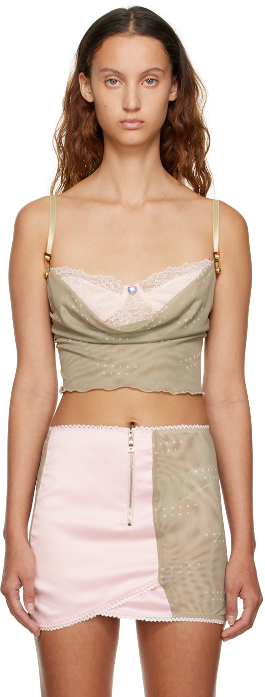 Poster Girl SSENSE Exclusive Pink & Taupe Sonja Camisole