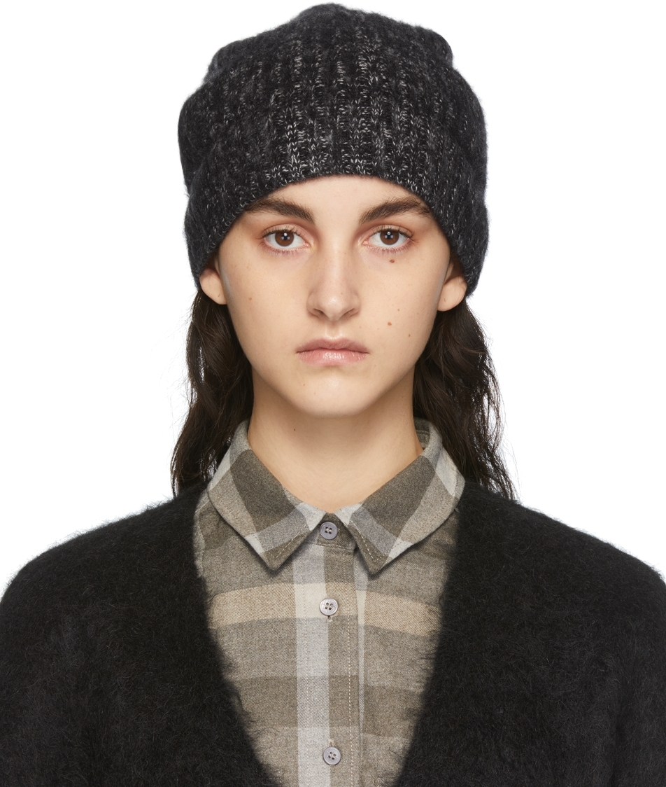 Black \u0026 White Chunky Brim Beanie by 