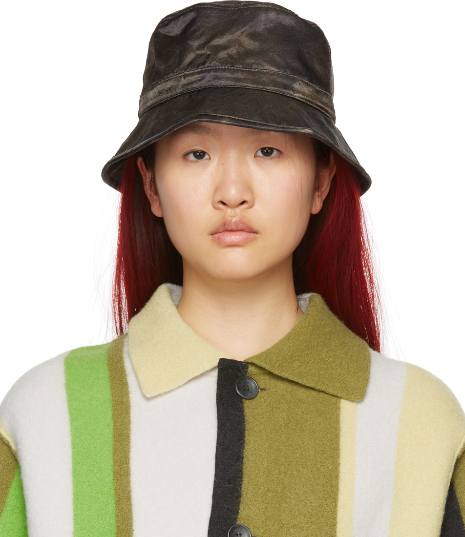 Brown & Green Cover Bucket Hat