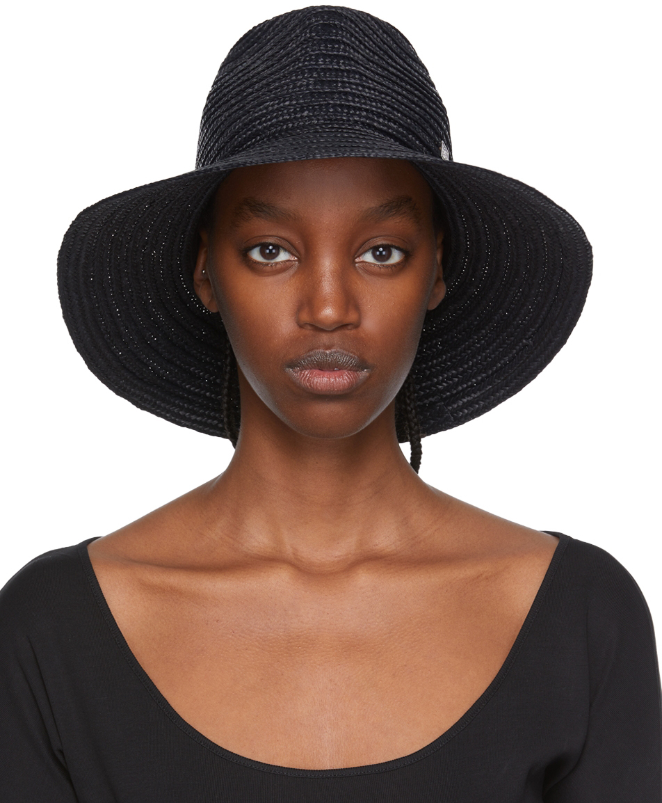 Totême Black Raffia Panama Hat