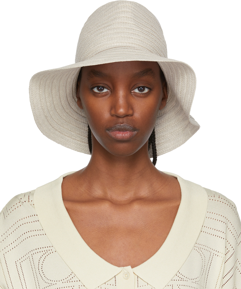 Shop Totême Off-white Raffia Panama Hat In 171 Shell