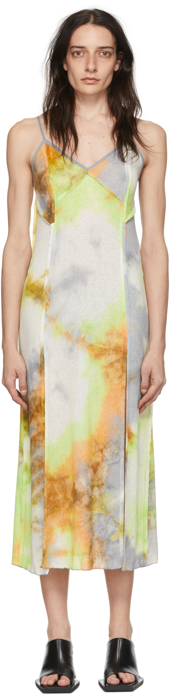 PERVERZE: Green Polyester Maxi Dress | SSENSE Canada