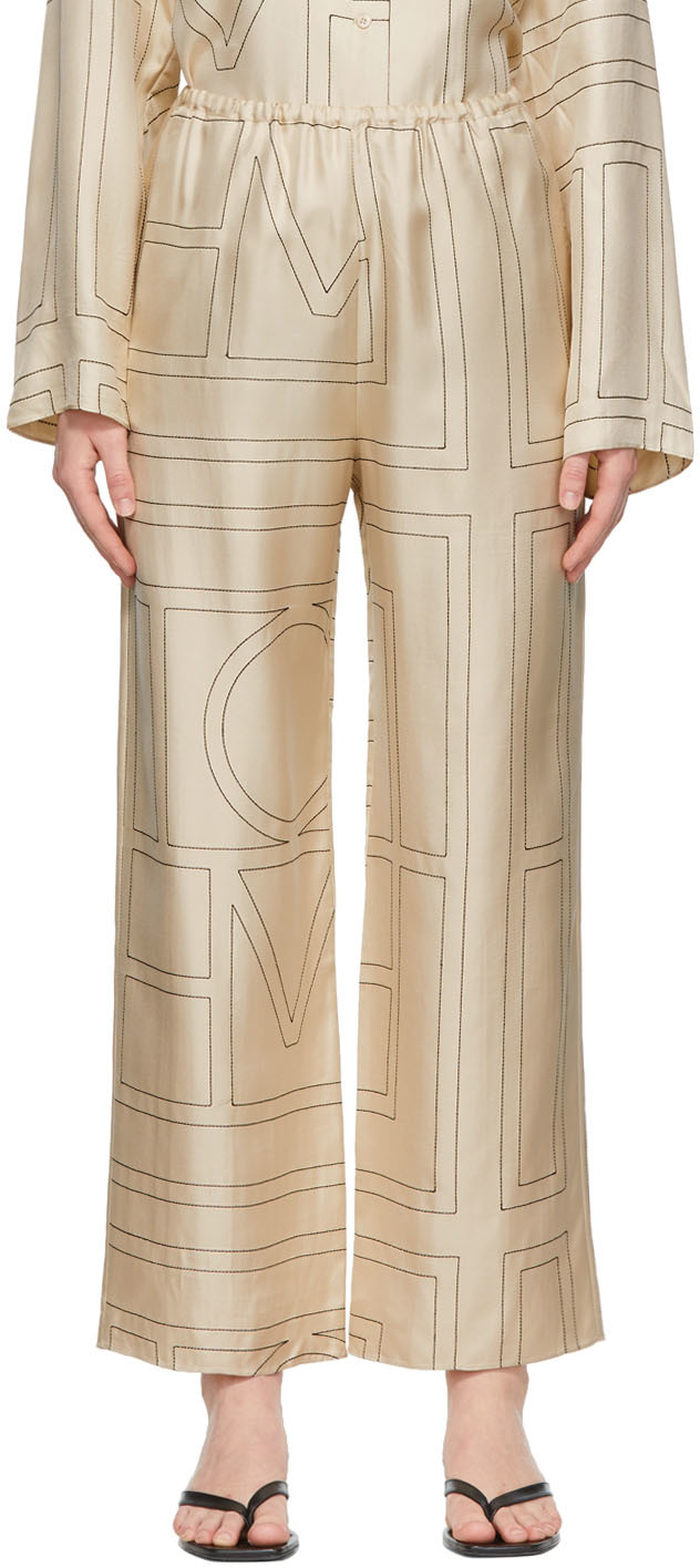 Toteme Monogram Silk Pajama Top - Bergdorf Goodman