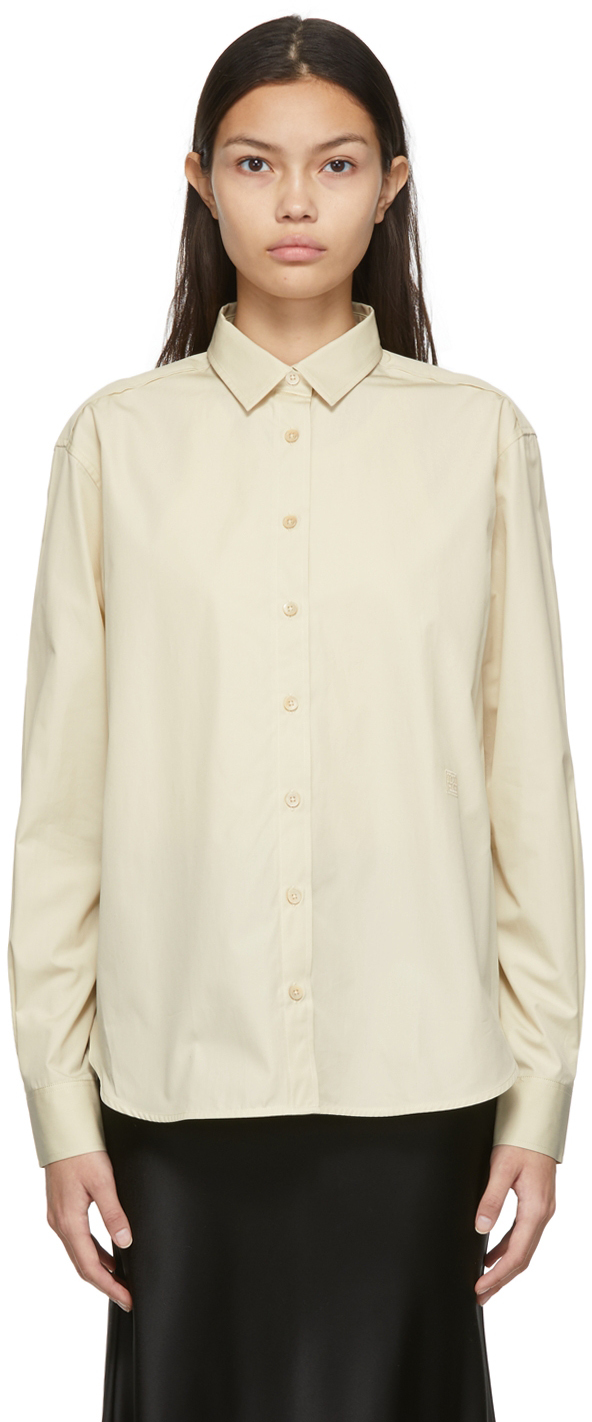 Off-White Signature Cotton Shirt by Totême on Sale