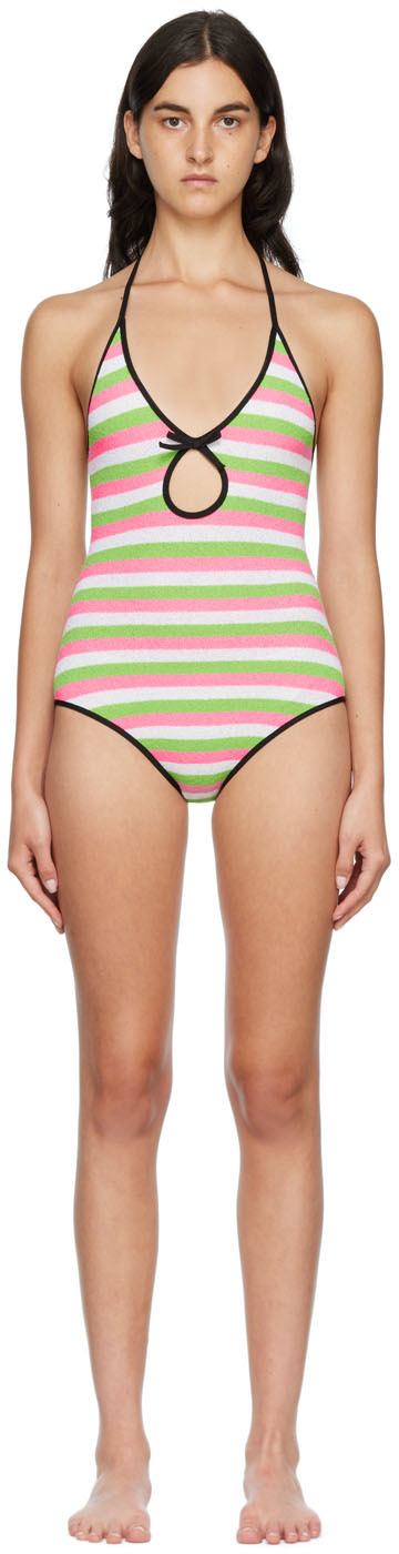 Pink & Green Melissa One-Piece Swimsuit