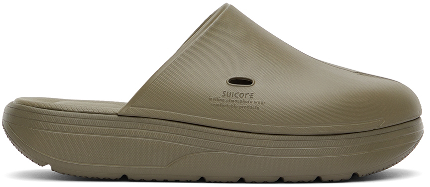 Suicoke Taupe Polk Slippers