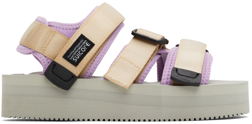 SSENSE Women Shoes Sandals Purple & Beige KISEE-VPO Sandals 