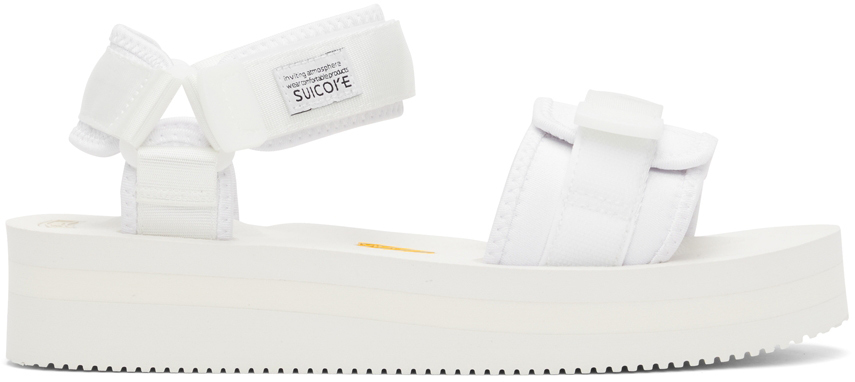 Suicoke: White CEL-VPO Sandals | SSENSE Canada