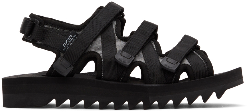 Suicoke Black & Grey ZIP-3ab Sandals