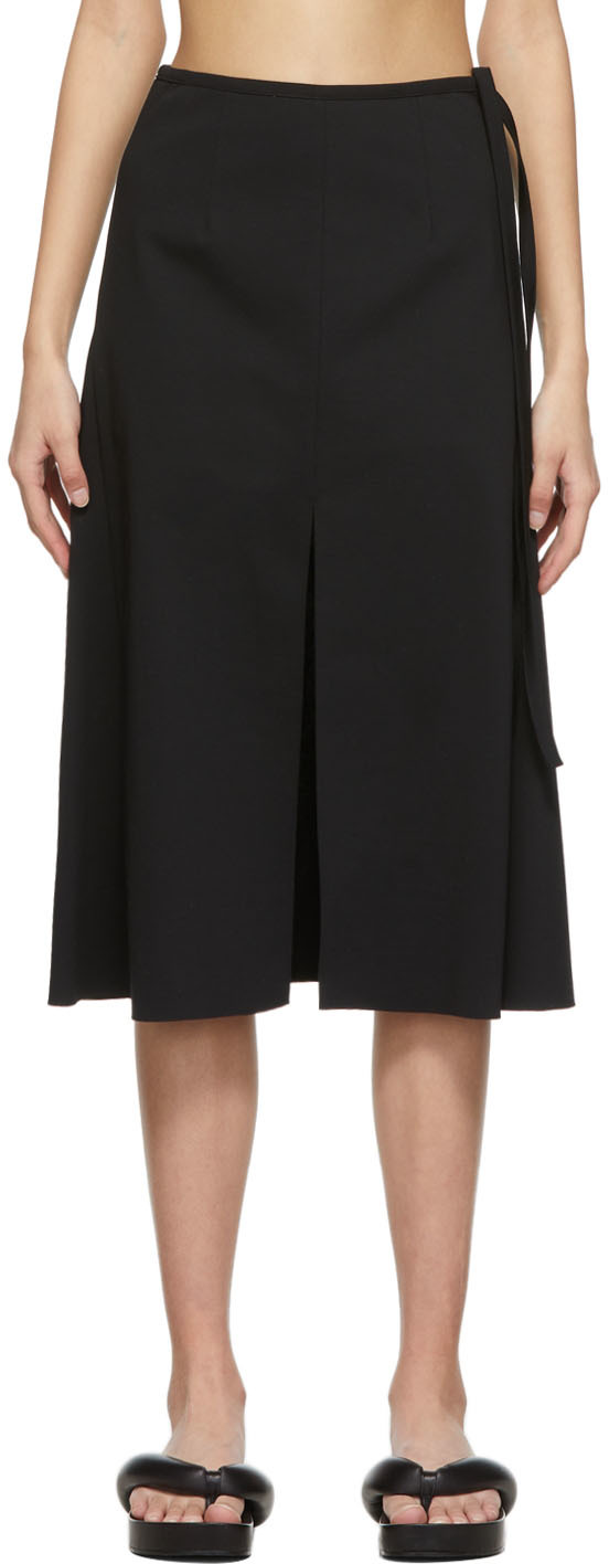 Recto Black Siena Slit Skirt