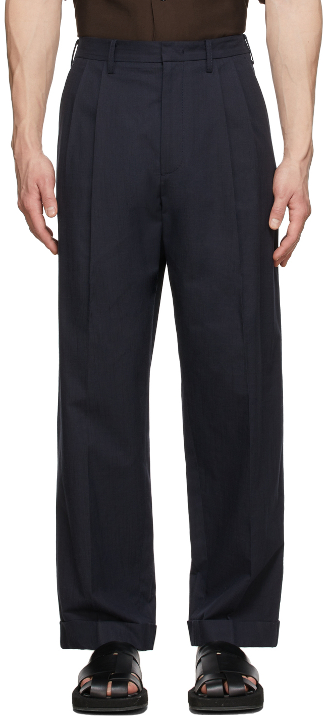 Recto Navy Narciso Trousers