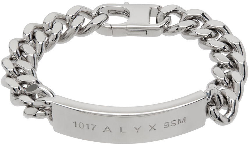 1017 ALYX 9SM Silver Chain Logo ID Bracelet
