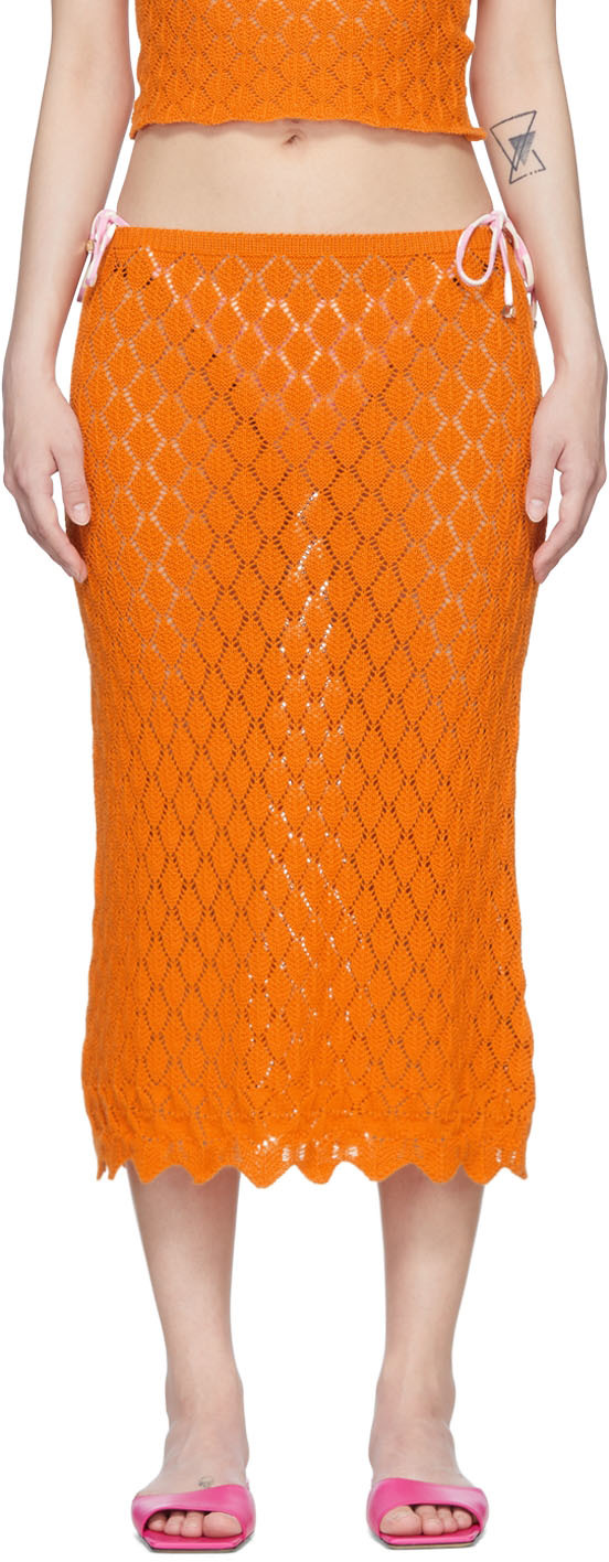 GIMAGUAS Cotton Ssense Exclusive Colombo Miniskirt in Orange Womens Clothing Skirts Mini skirts 