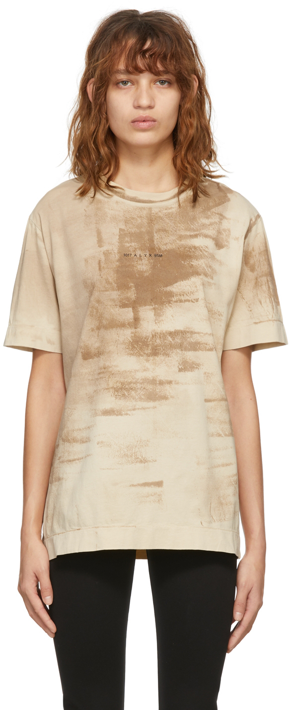 Tan Graphic T-Shirt by 1017 ALYX 9SM on 