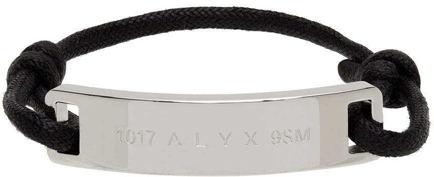 1017 ALYX 9SM Black Silver Band ID Bracelet