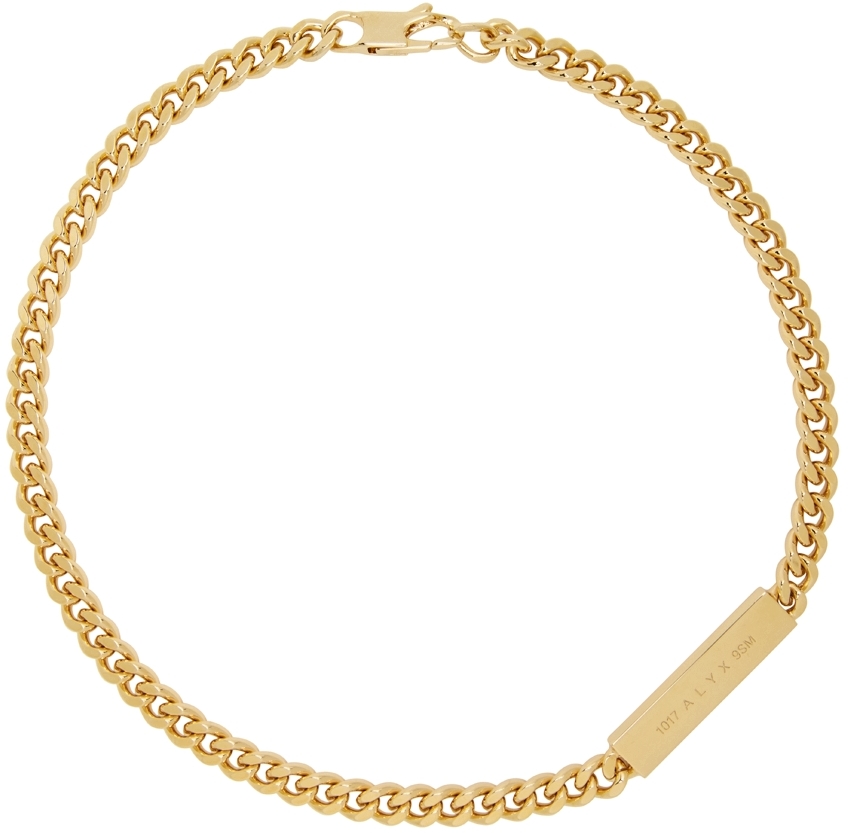 1017 ALYX 9SM Gold Thinner ID Necklace