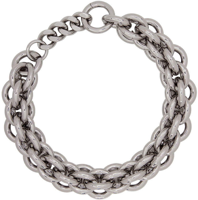 1017 ALYX 9SM: 银色 Dual Chunky Chain 项链 | SSENSE