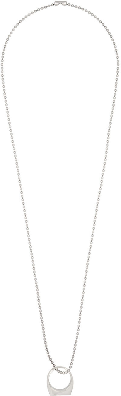1017 ALYX 9SM Silver Double Ring Necklace | Smart Closet