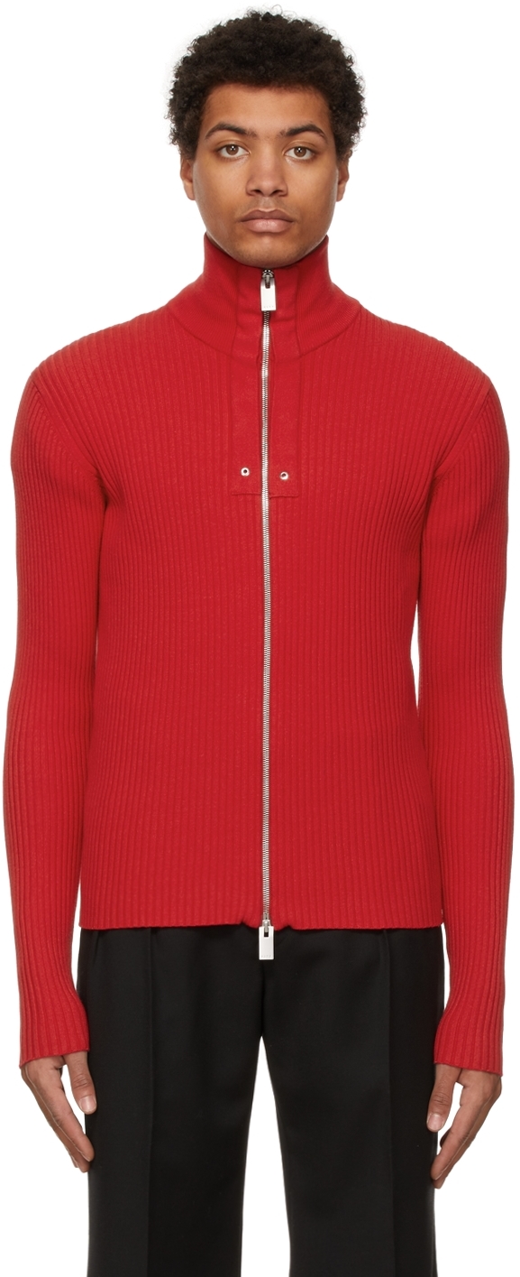 1017 ALYX 9SM Red Zip Up Sweater