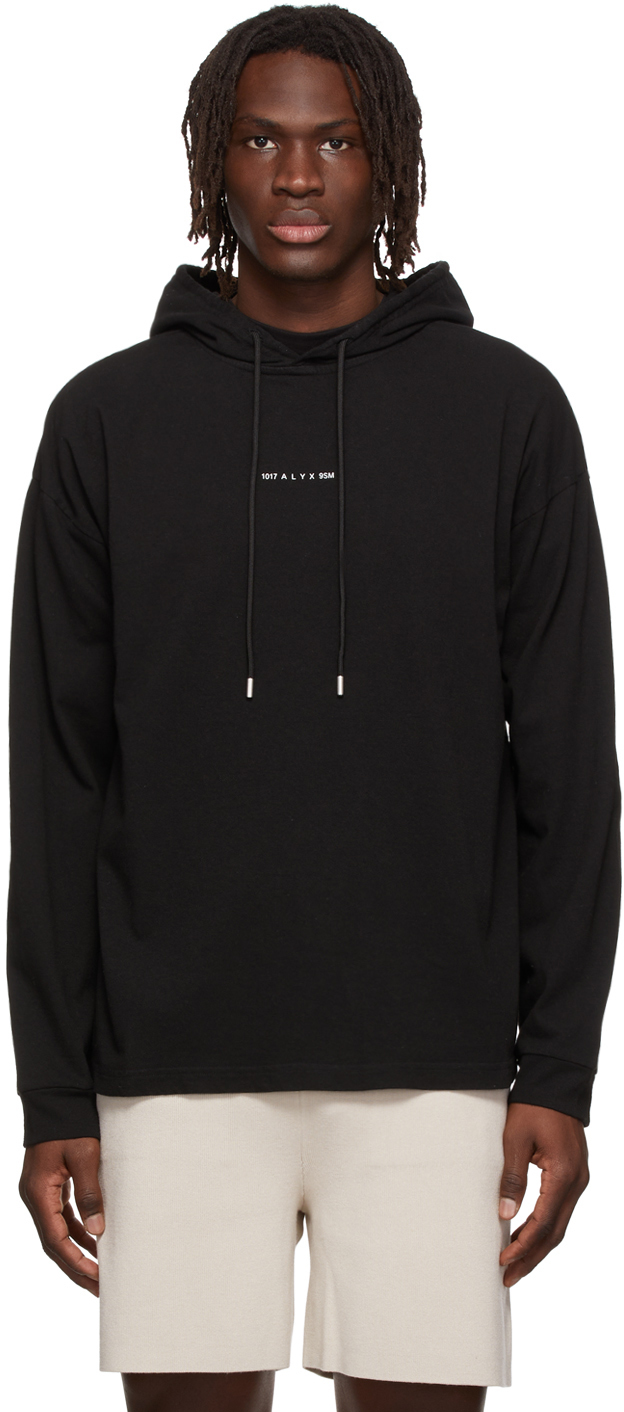 1017 ALYX 9SM Black Cotton Hoodie | Smart Closet