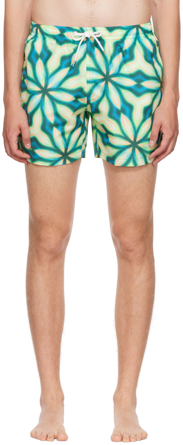 Ssense Uomo Sport & Swimwear Costumi da bagno Pantaloncini da bagno Green Chain Swim Shorts 