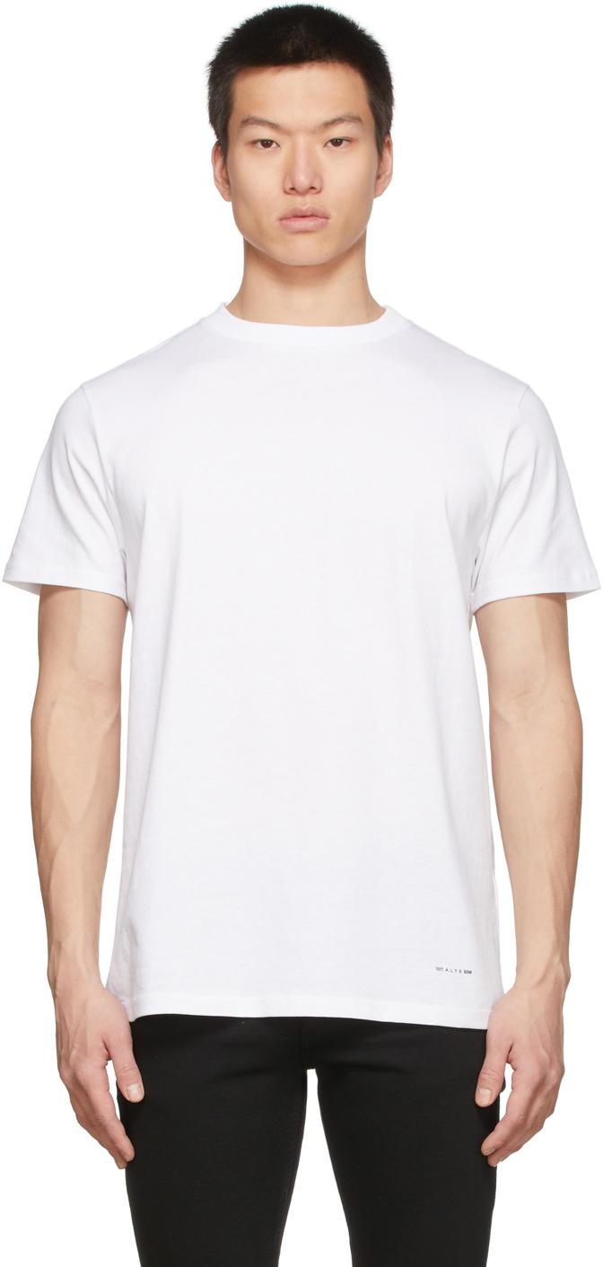 1017 ALYX 9SM Three Pack White Logo T Shirts