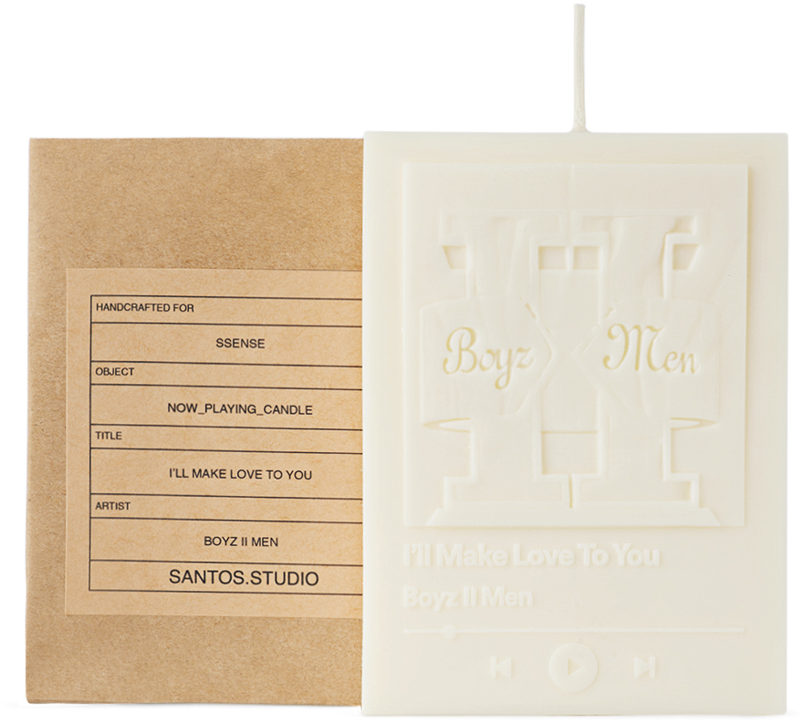 Santos.studio White 'i'll Make Love To You' Candle In N/a